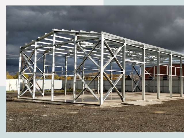 Двускатные ангары в Пермь от 643 руб. за квадрат